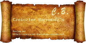 Czeiczler Barnabás névjegykártya